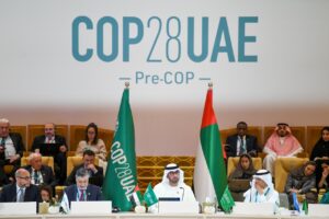 Sultan Al Jaber sits front row at pre-COP meetings